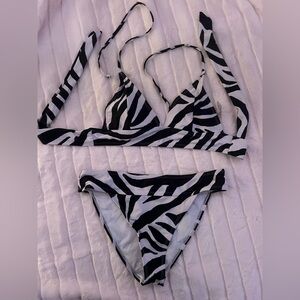 zebra tie bikini